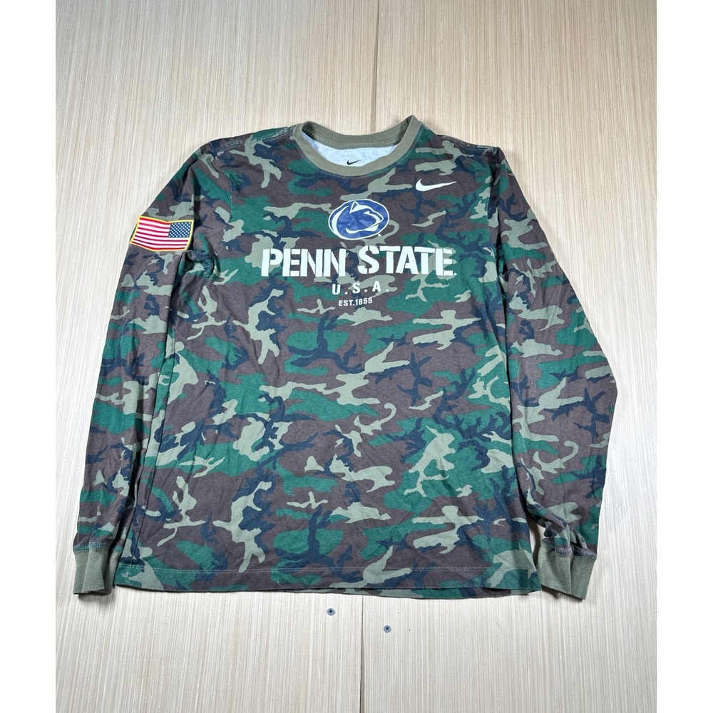 Nike Penn State Nittany Lions Football Team Shirt Mens M‎ Multicolor Camouflage